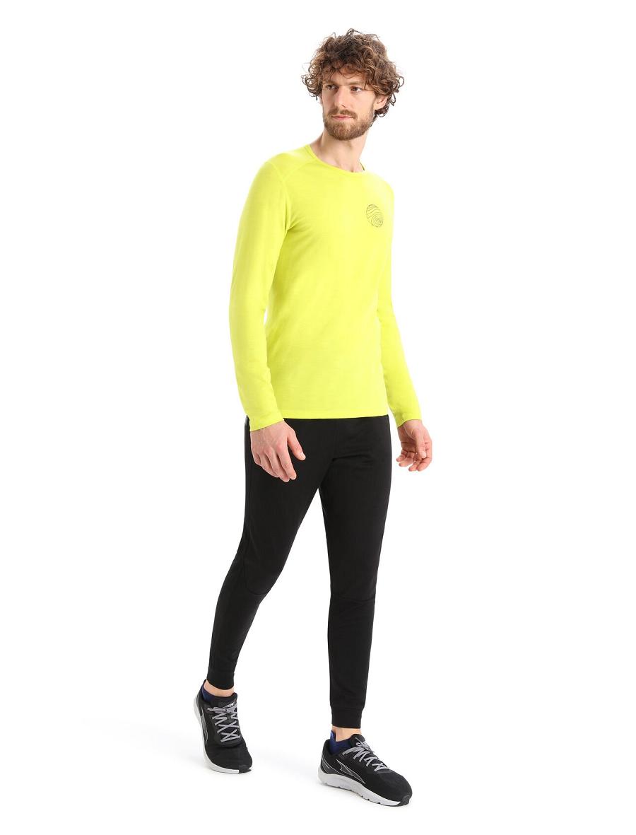 Shine Icebreaker Merino 200 Oasis Long Sleeve Crewe Alps 3D Men's Base Layers | AU 1350KORI